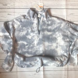 Hippie Rose crop fleece top